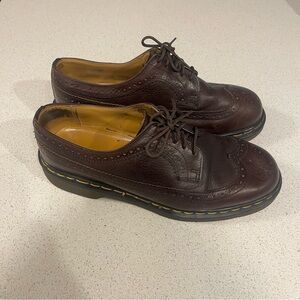 Vintage Dr Martens 3989 Brogue Shoes Mens 10.5 Brown Leather Doc Martens